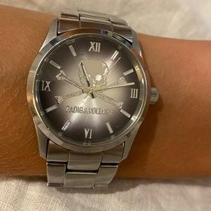 Zadig & Voltaire Skull & Crossbone Watch Silver